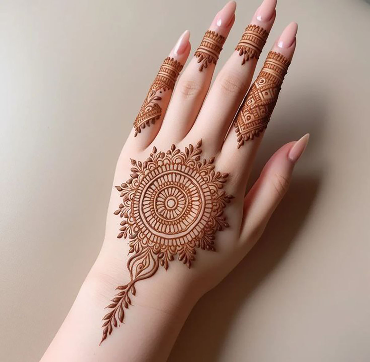 نقش حنا ساده و شیک