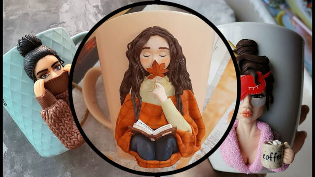 ماگ سرامیکی دست‌ساز سه‌بعدی | ایده هدیه خاص برای آدم‌های هنری
