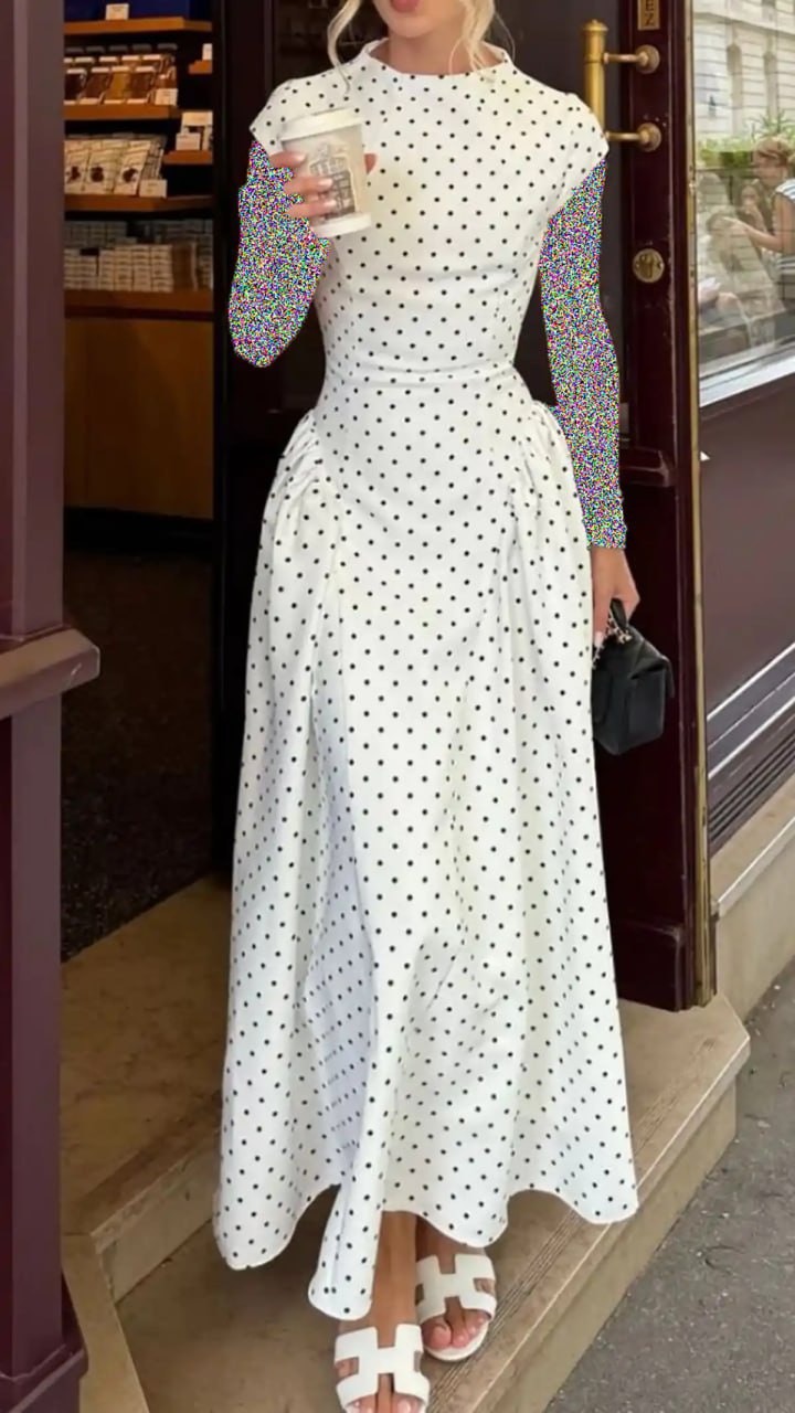 مدل پیراهن خال خالی زنانه