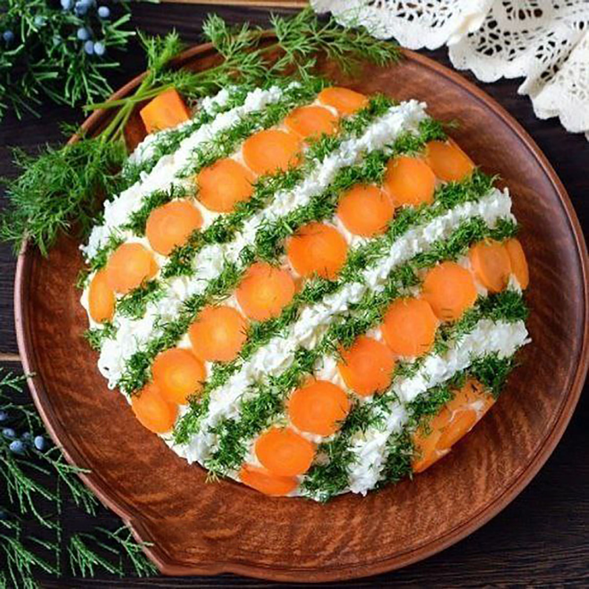 تزیین سالاد الویه برای مدرسه پسرانه
