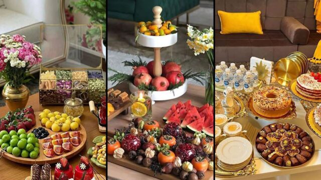چیدمان میز پذیرایی | ظروف پذیرایی شیک