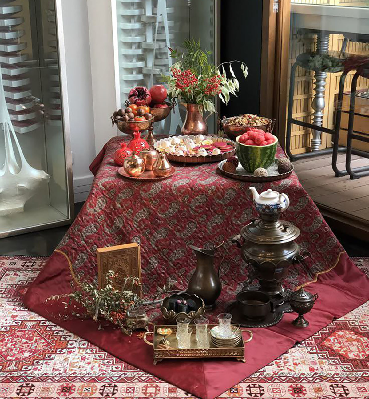 تزیین شب یلدا برای عروس اینستاگرام

