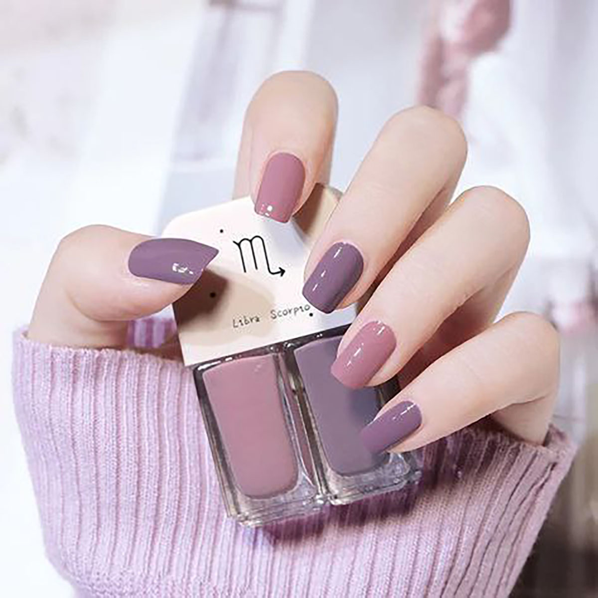 طرح ناخن پاییزی ساده و شیک
