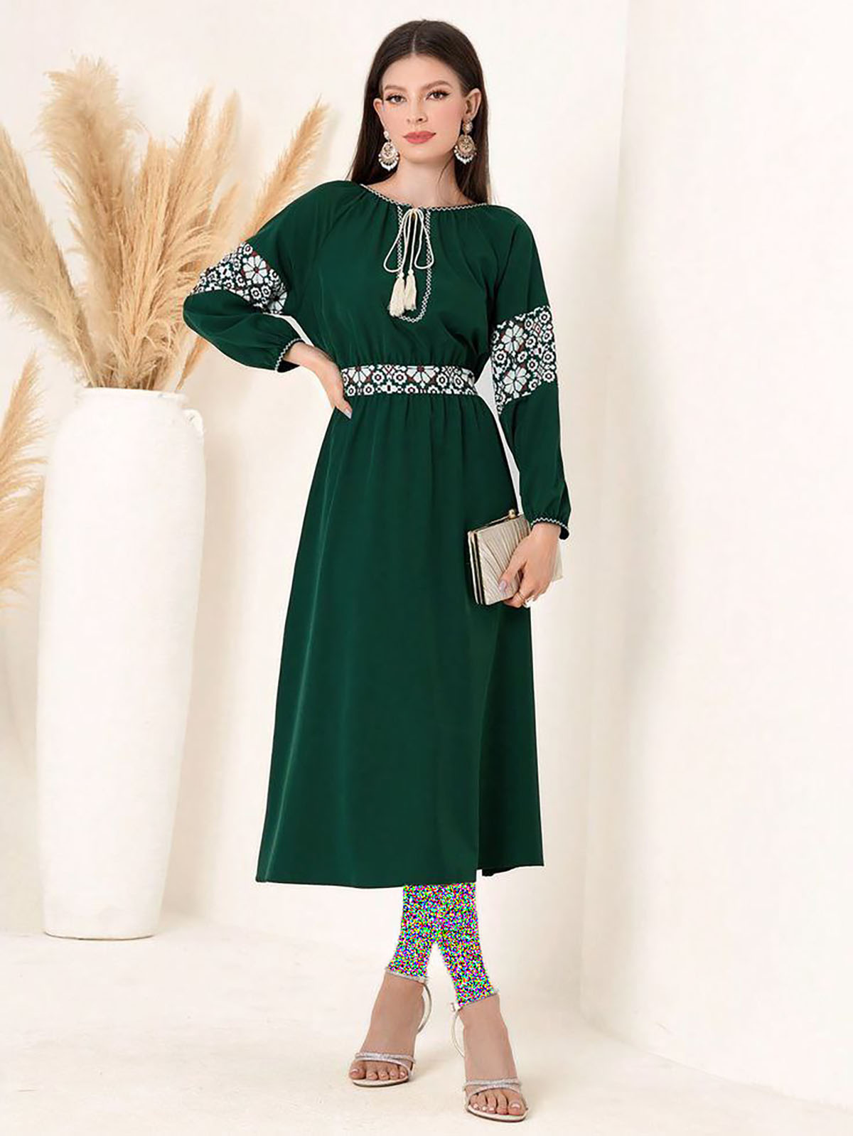 لباس مجلسی سبز زمردی