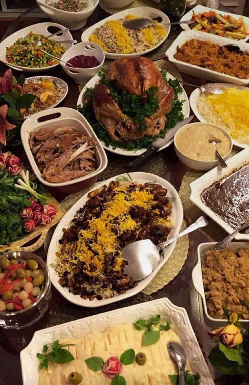 عکس سفره شام مهمانی