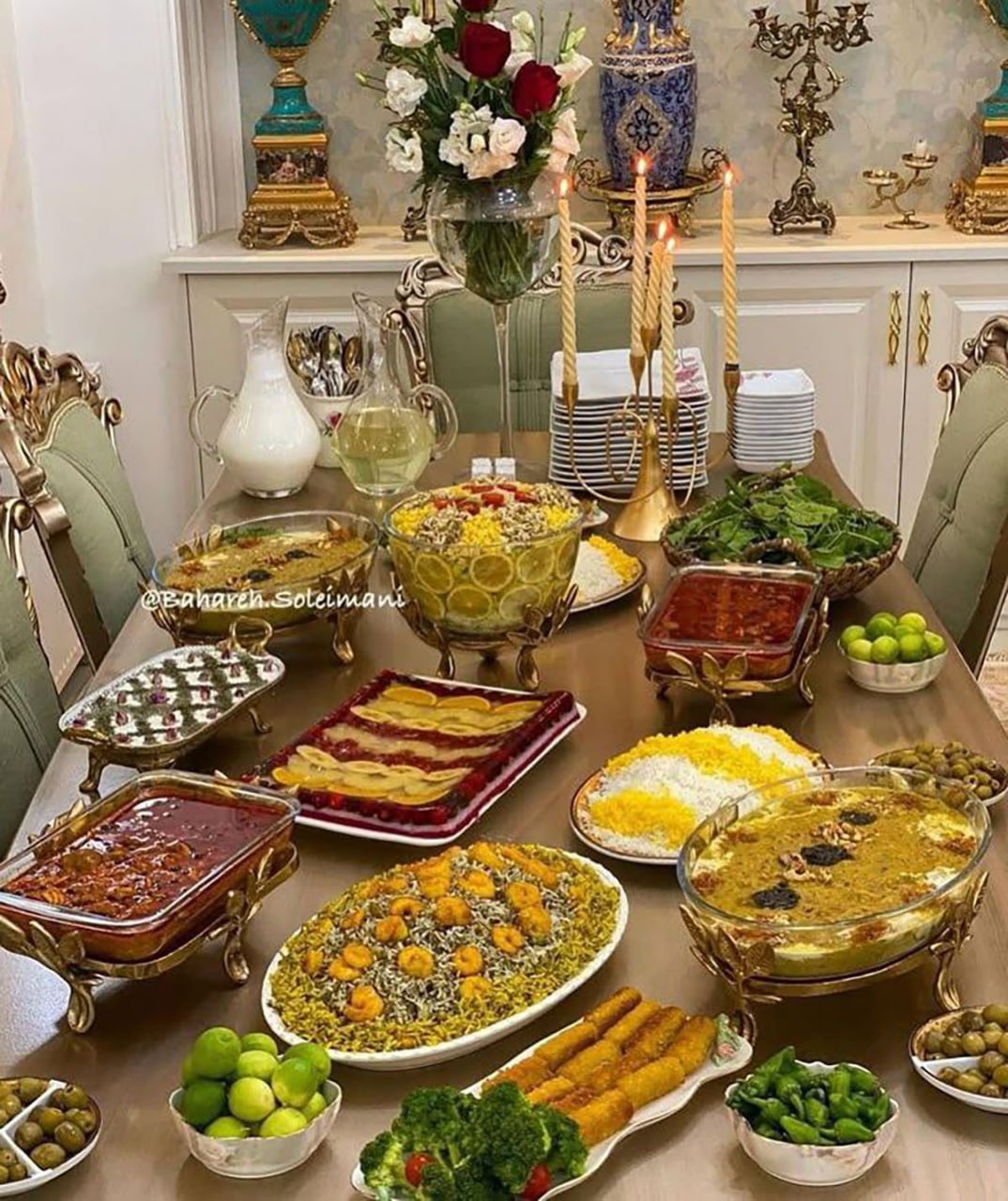 نحوه چیدن سفره غذا روی زمین
