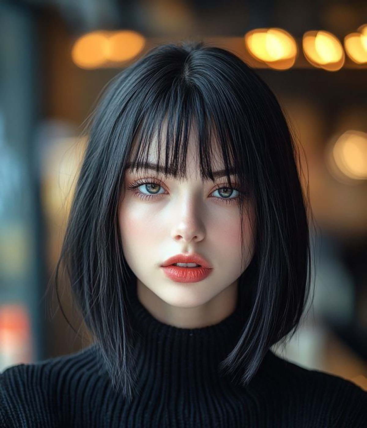 مدل موی چتری برای صورت بیضی