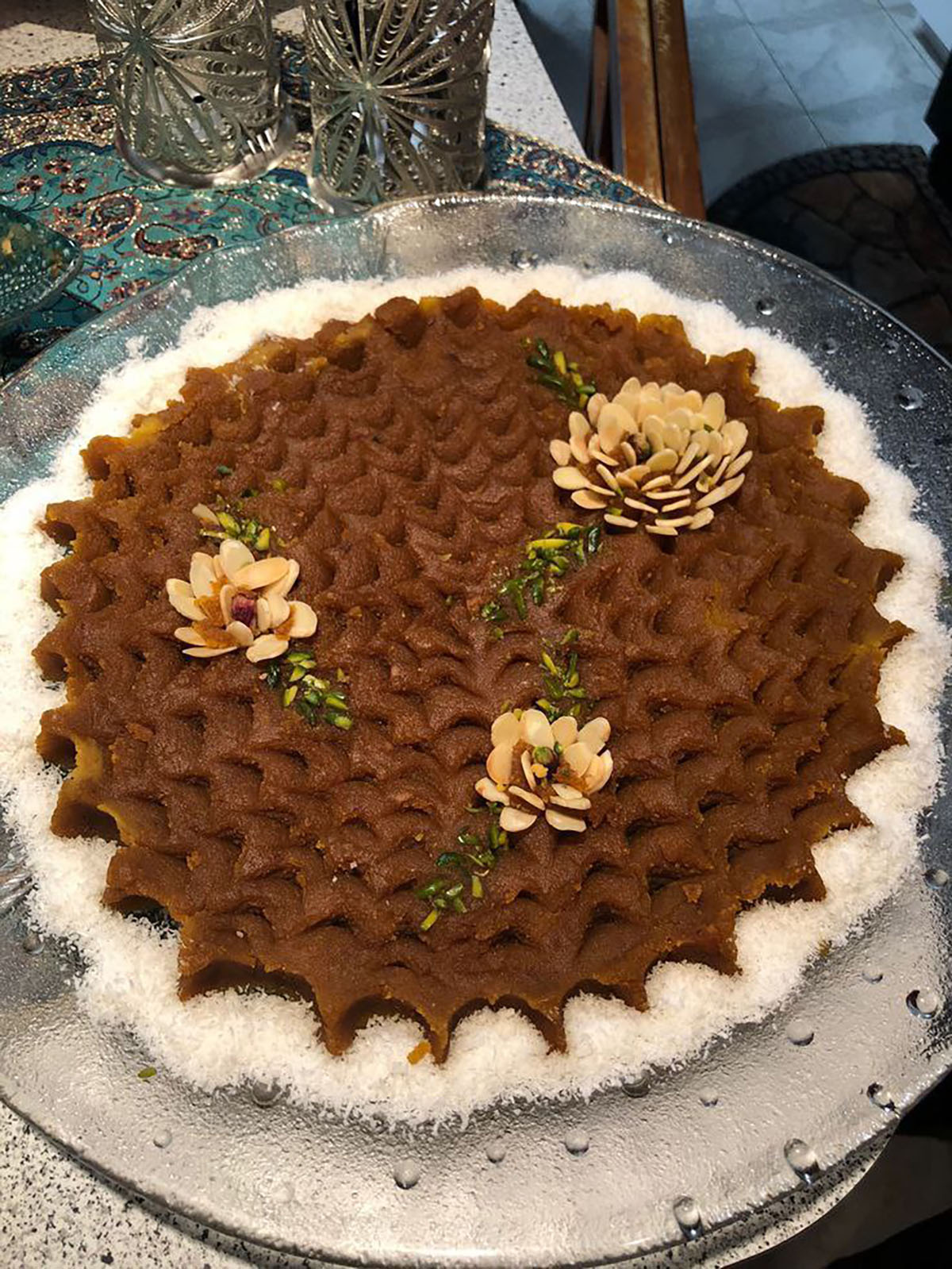تزیین حلوا ساده