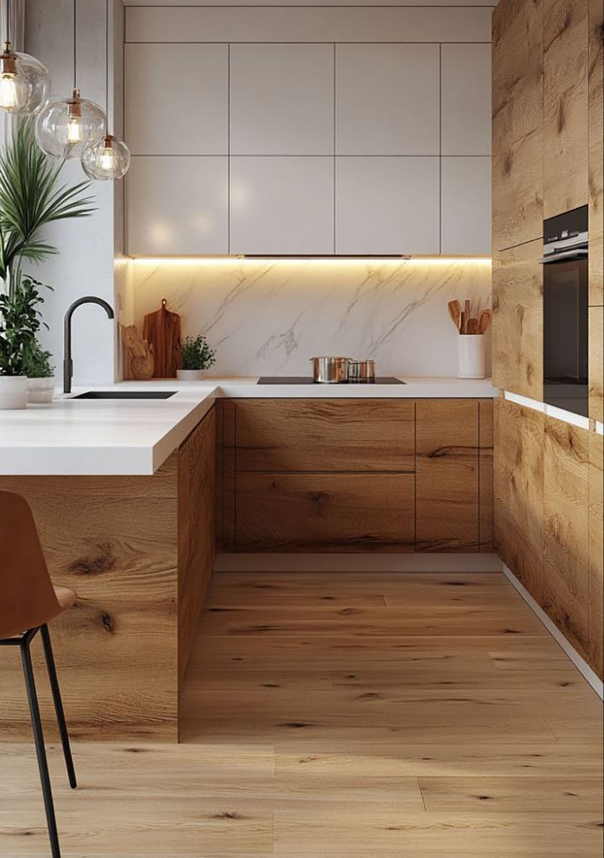 کابینت سفید گردویی
