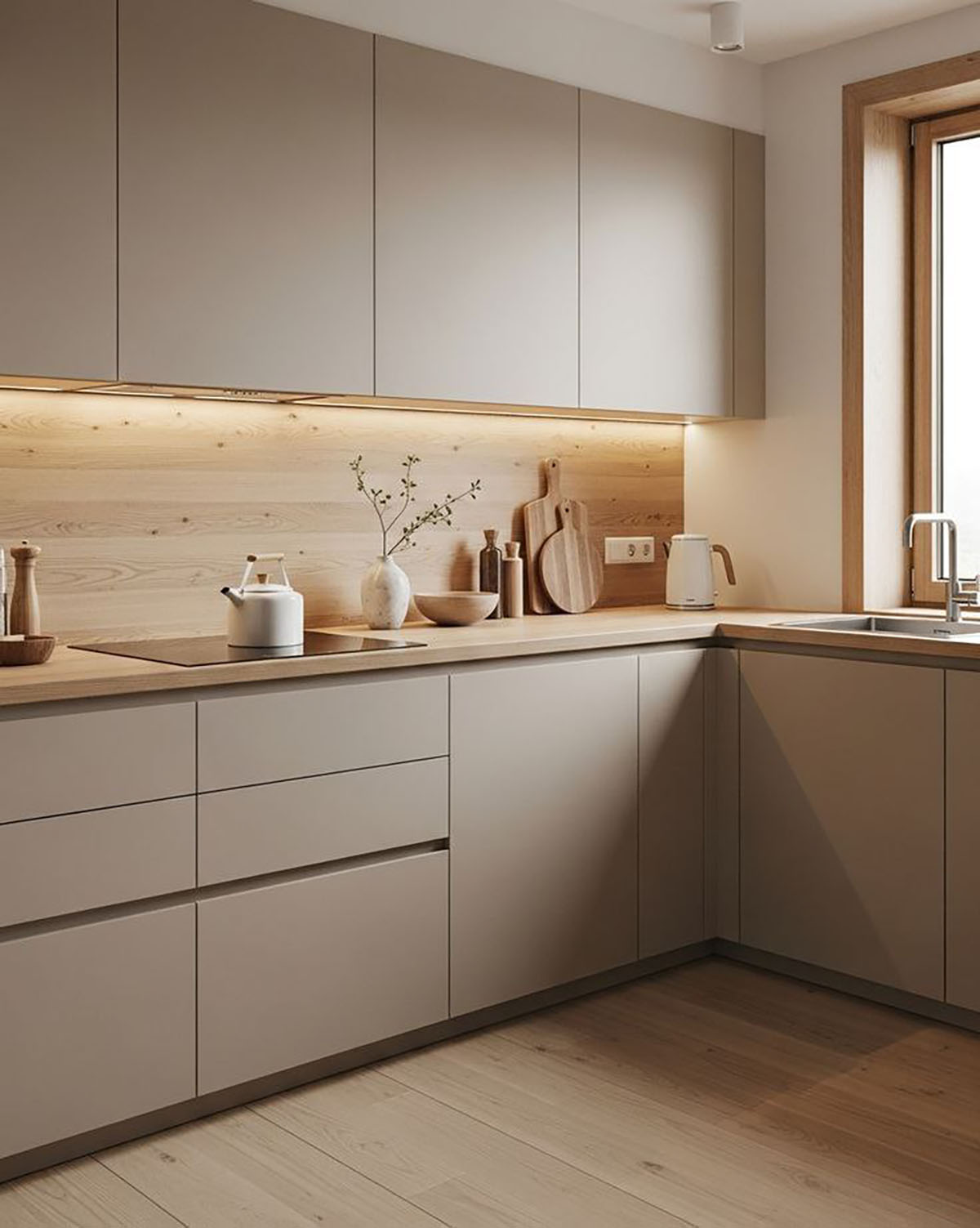 کابینت سفید یکدست
