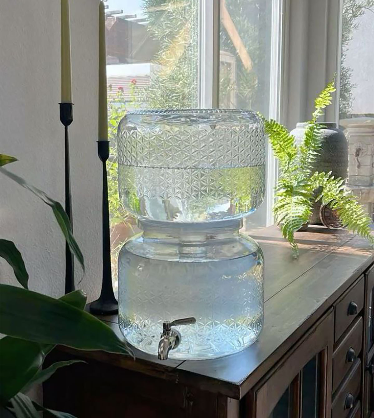 کلمن شیشه ای پایه چوبی دیجی کالا
