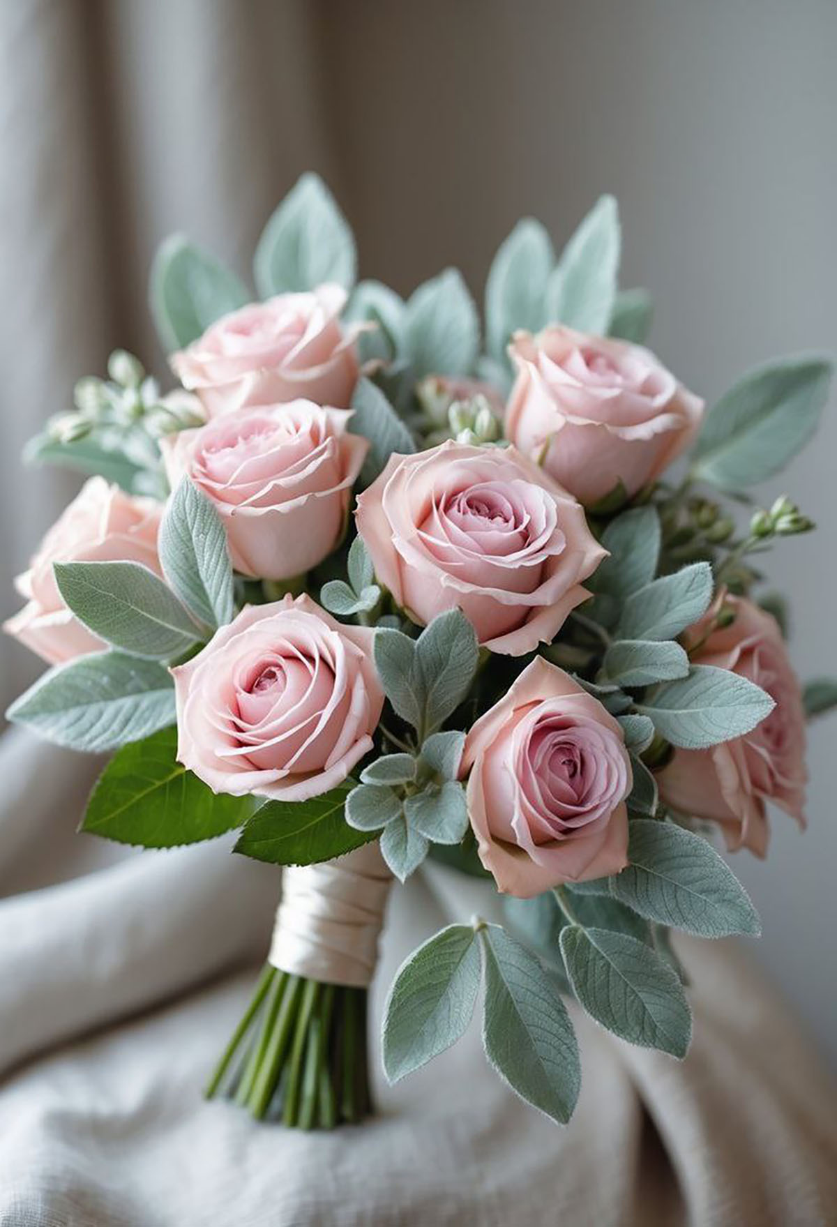 دسته گل عروس طبیعی