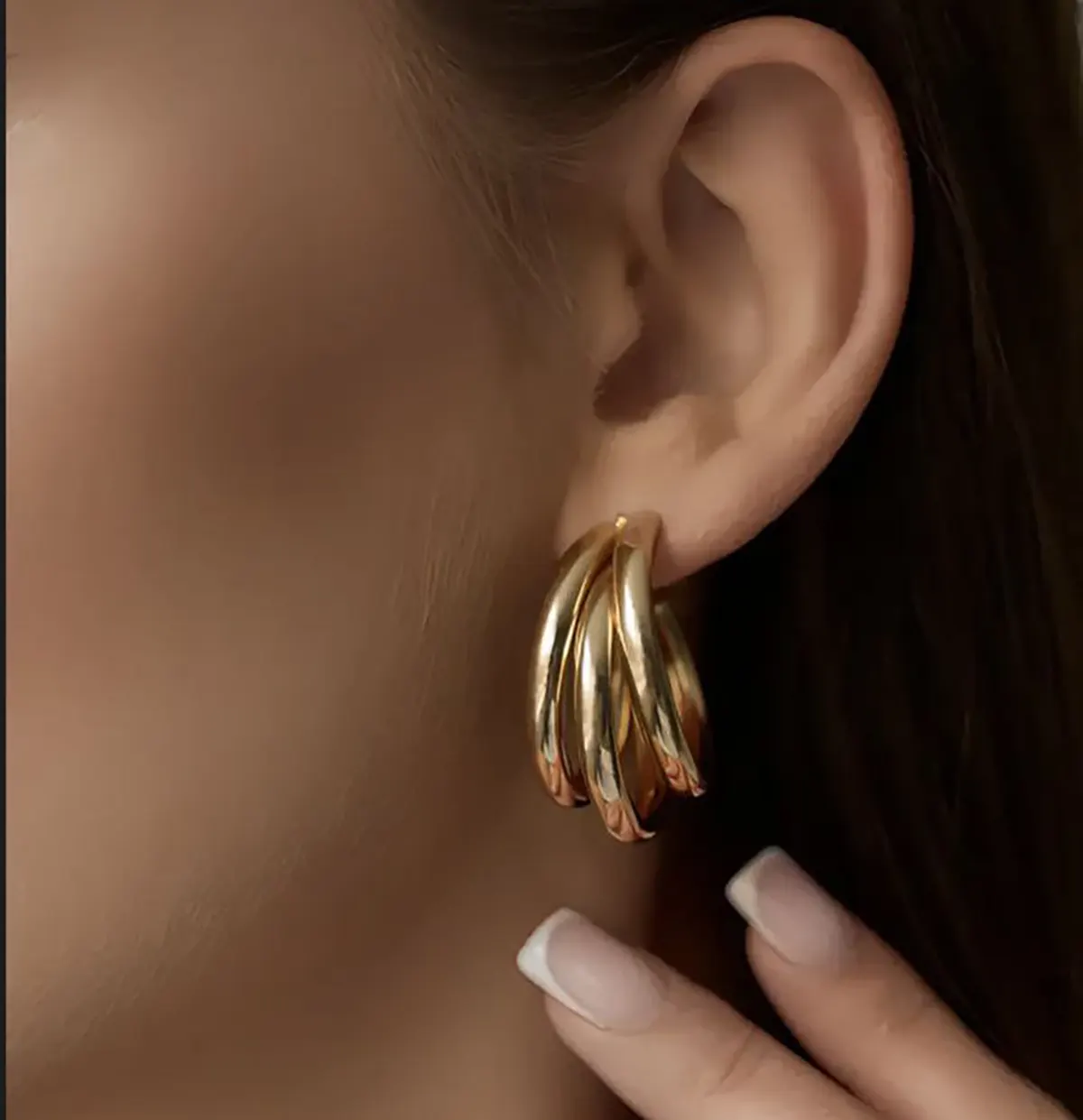 گوشواره حلقه ای آویزدار
