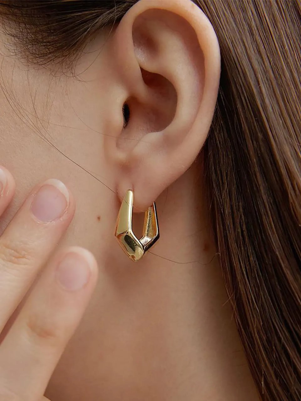 گوشواره حلقه ای ساده نقره ای

