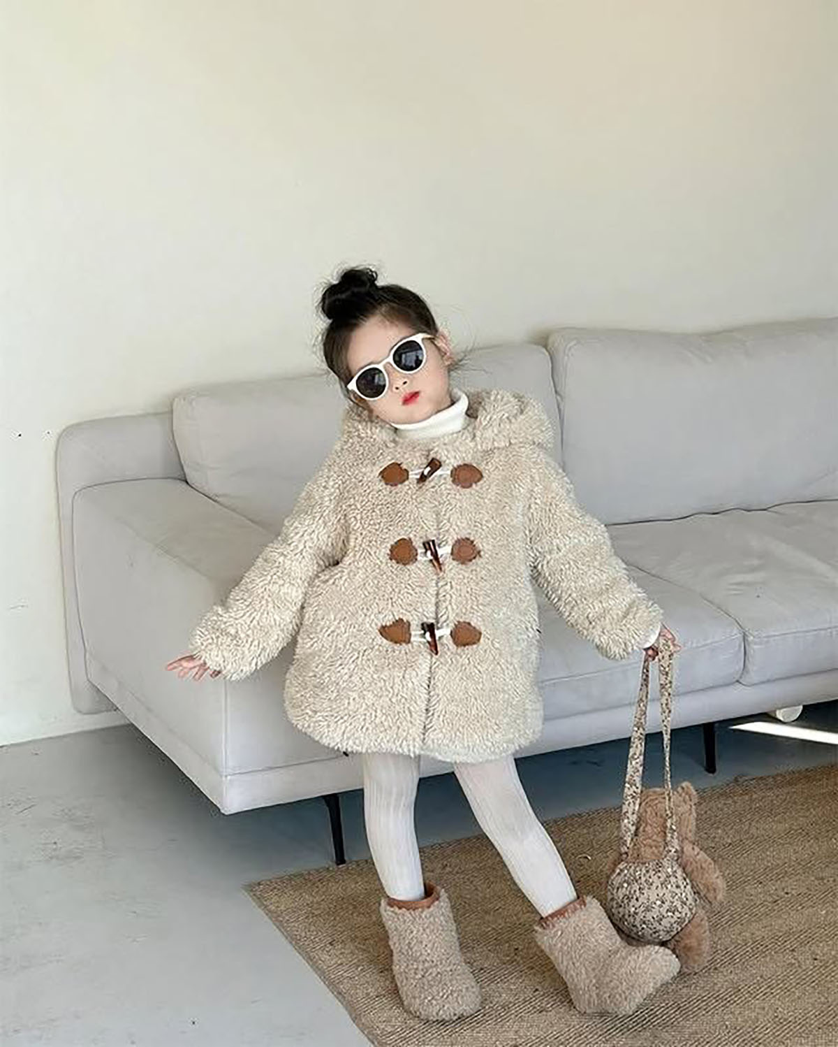 پالتو بچه گانه دخترانه پشمی
