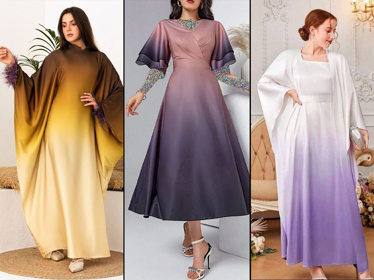 لباس مجلسی آبی کاربنی پوشیده