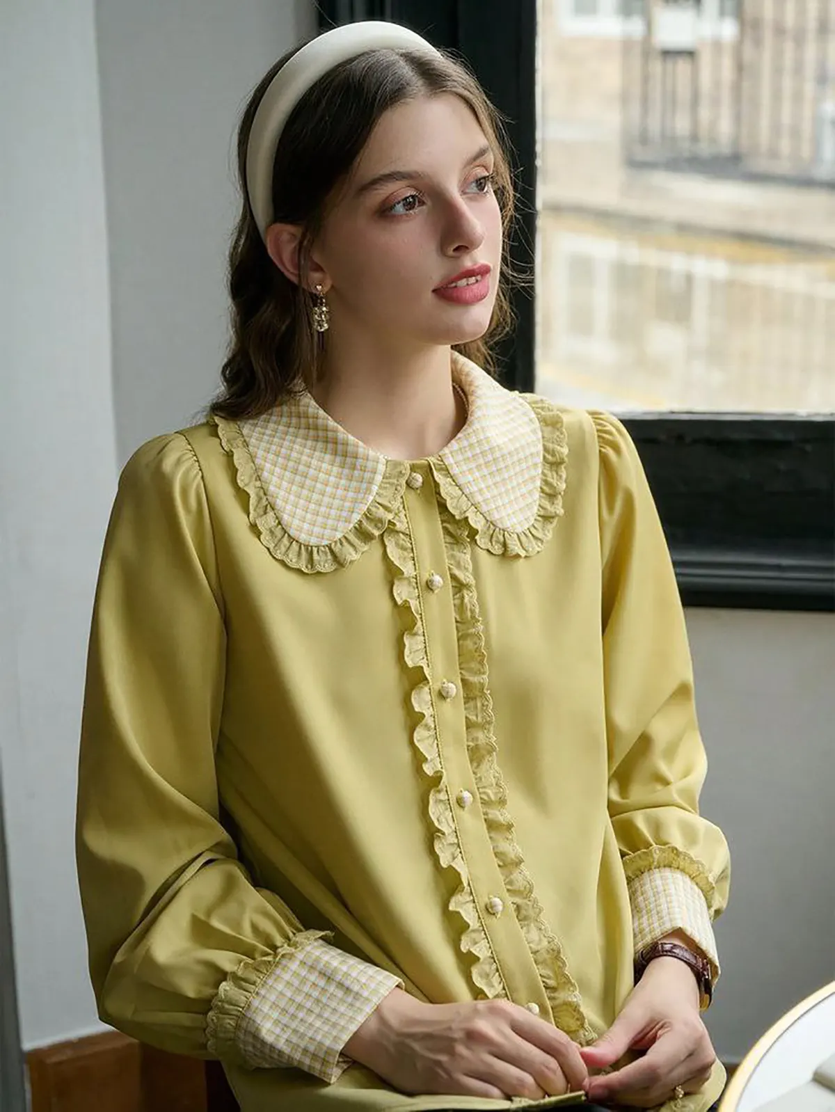 شومیز عروسکی چین دار
