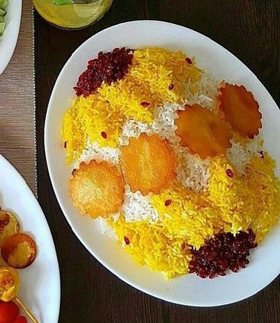 تزیین برنج بدون قالب
