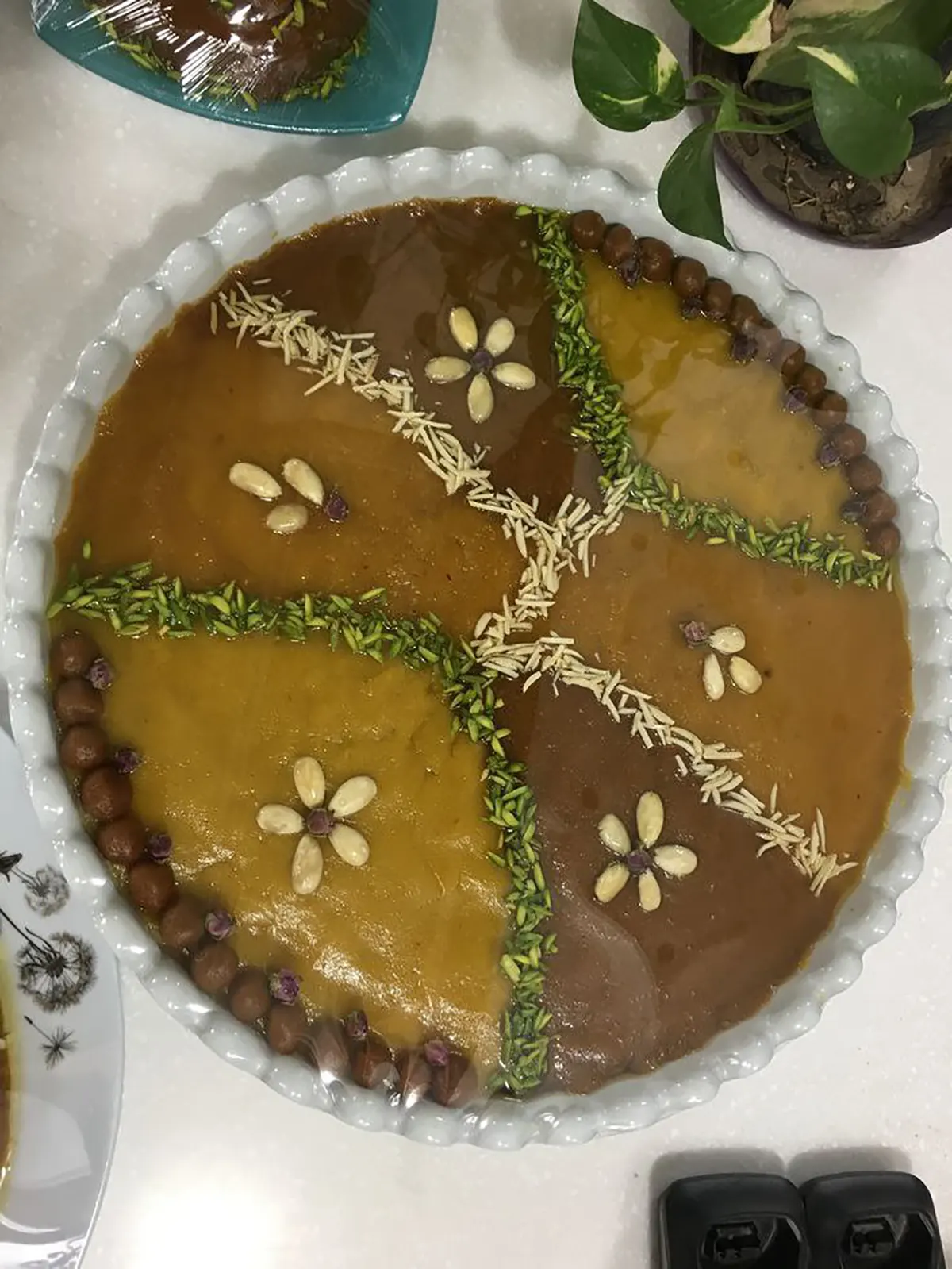 تزیین حلوا ساده
