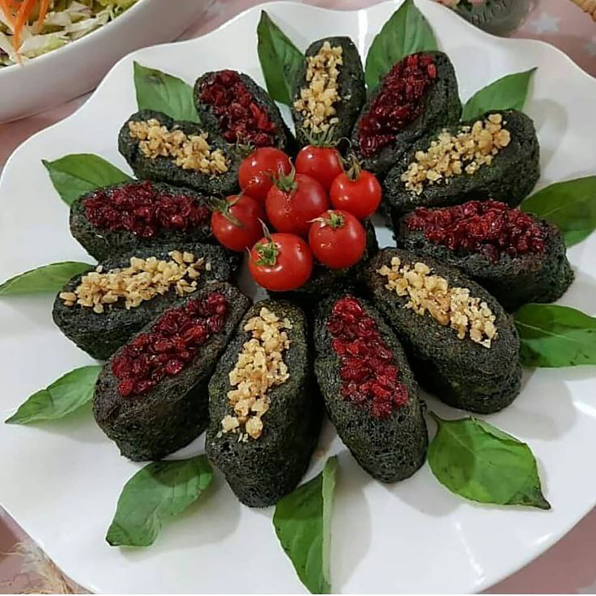 تزیین کوکو سبزی مجلسی
