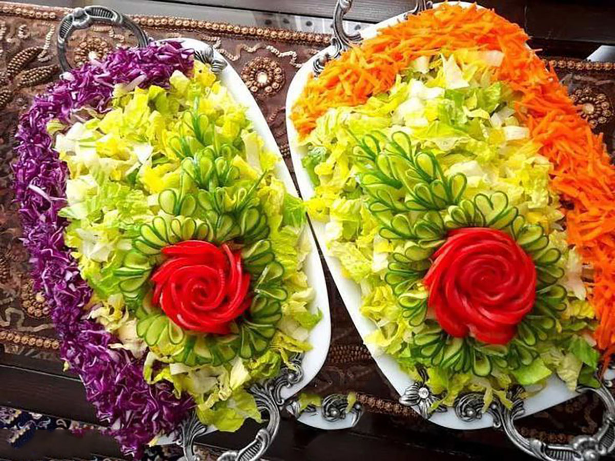تزیین سالاد برای مهمانی