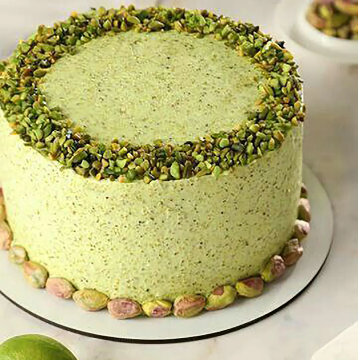 کیک تولد سبز ساده