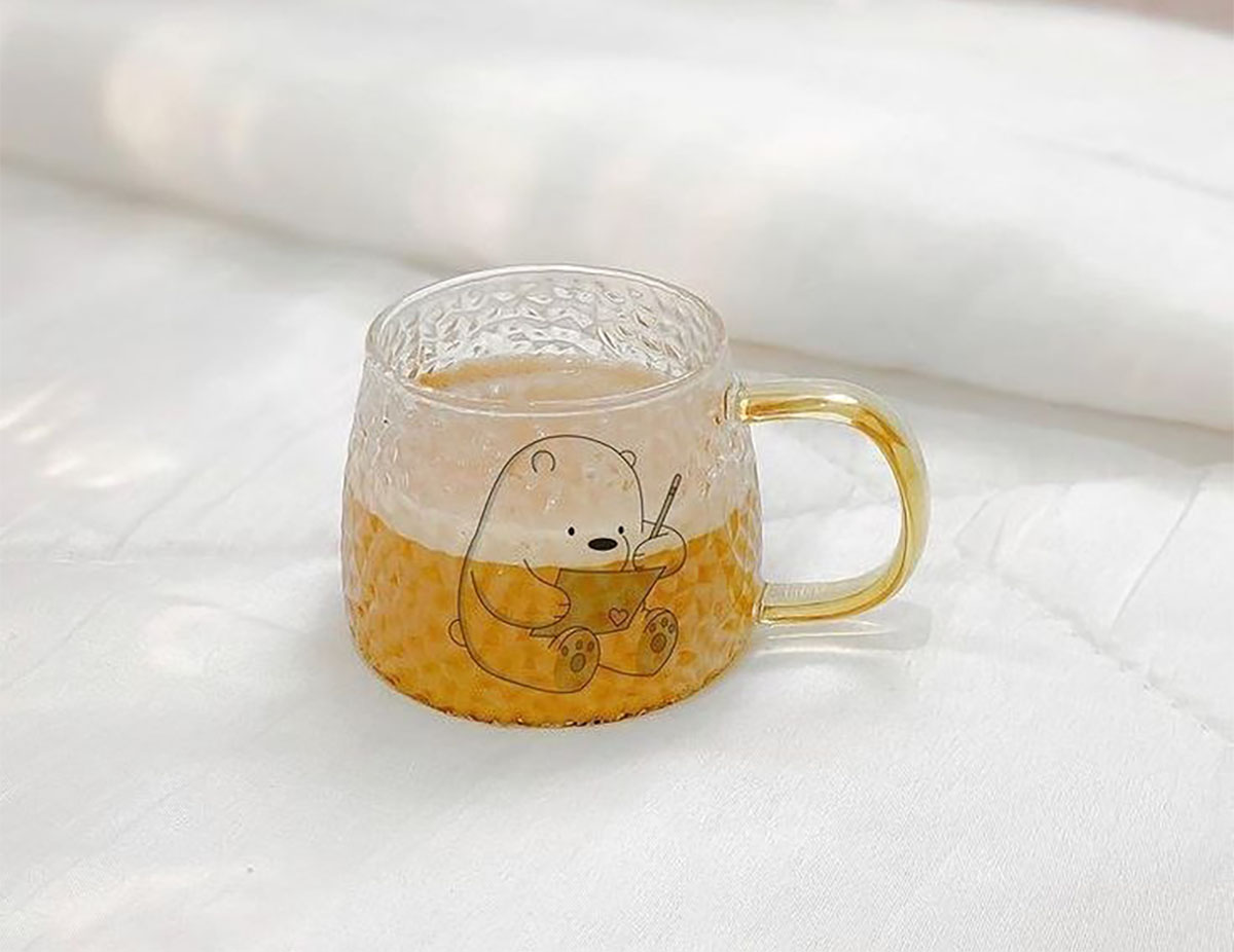 ماگ شیشه ای نی دار دیجی کالا