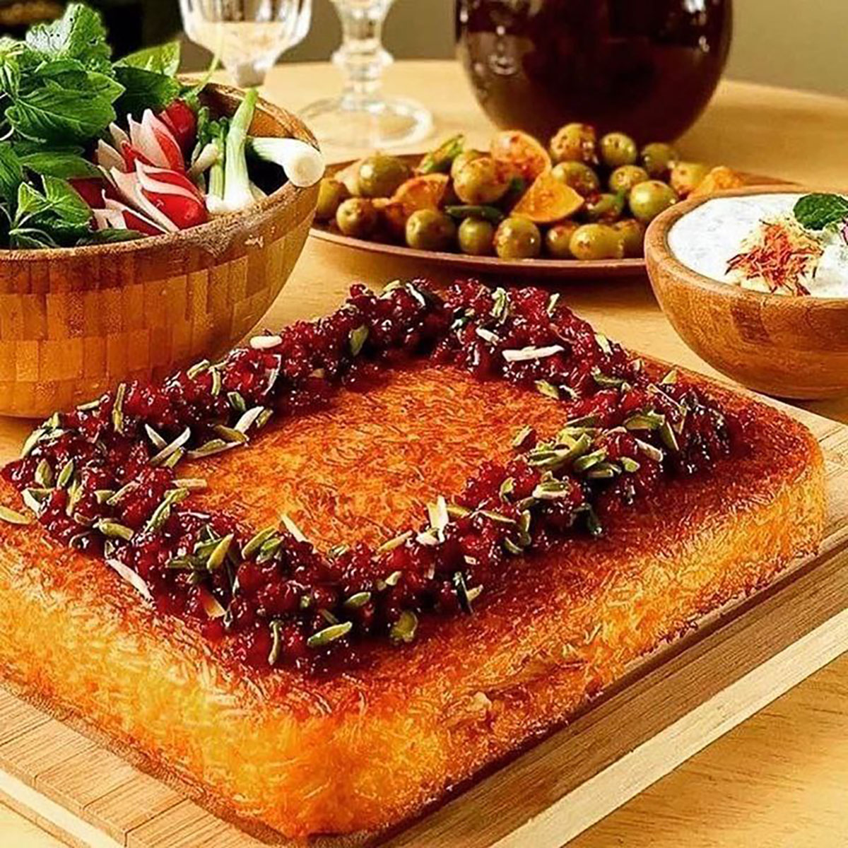 تزیین زرشک پلو مرغ نذری