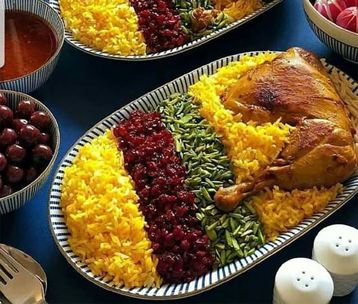 تزیین زرشک پلو
