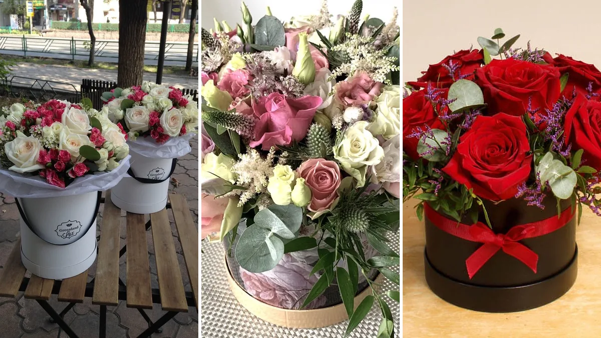 کلاژ انواع باکس گل هدیه برای مناسبت‌های خاص