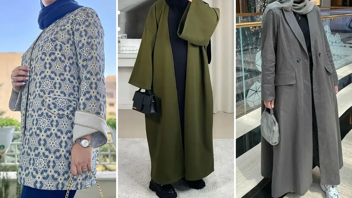 مدل مانتو جلو بسته پاییز ۱۴۰۵ کلاژ سه مدل شیک و پوشیده